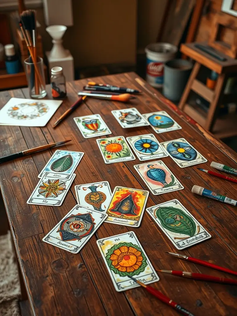 A professional-looking image of tarot cards arranged around a career-related object, such as a briefcase or a diploma, representing a 'Career and Financial Guidance' reading.